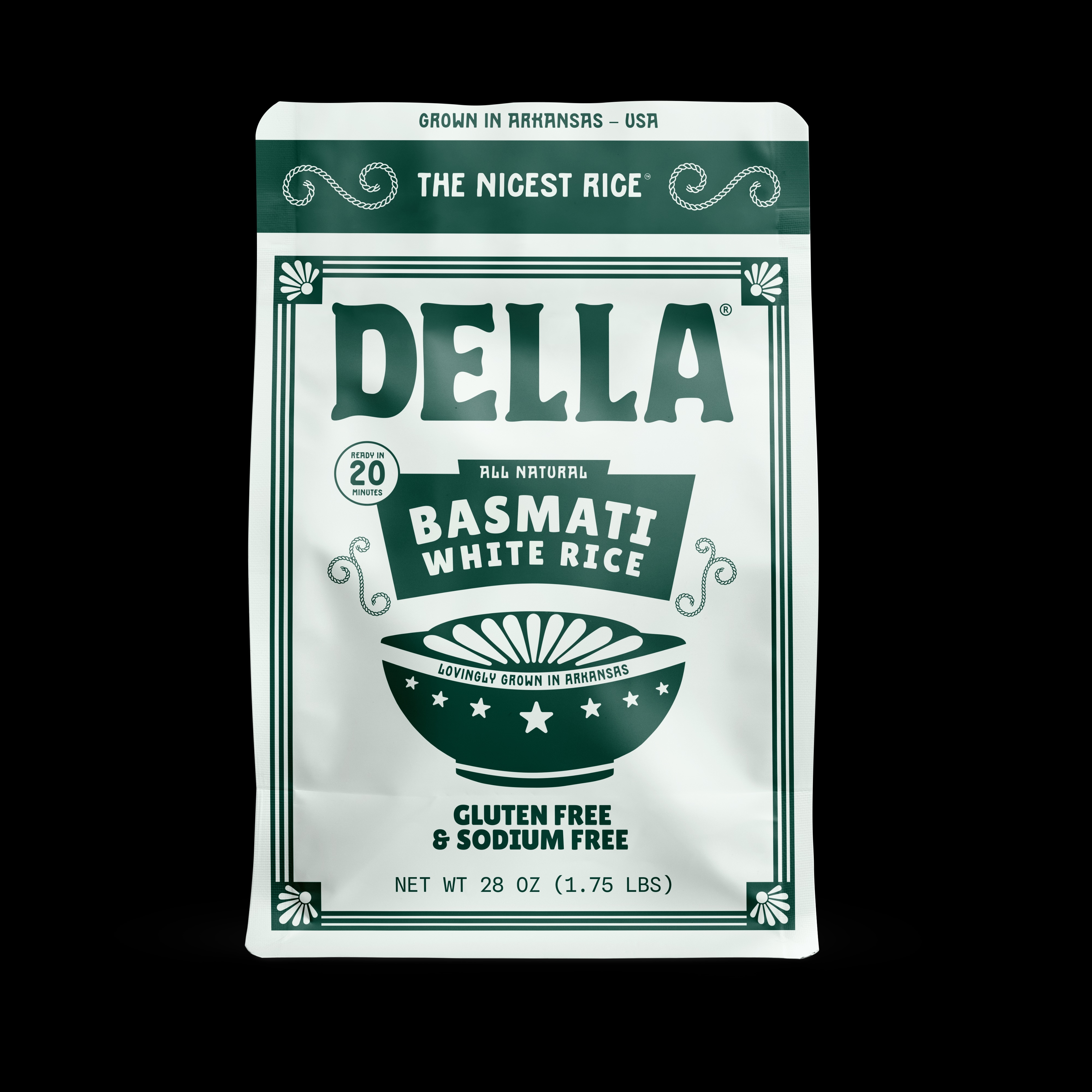Della's Basmati White Rice is delicate and aromatic with a fluffy texture and mild nutty flavor.