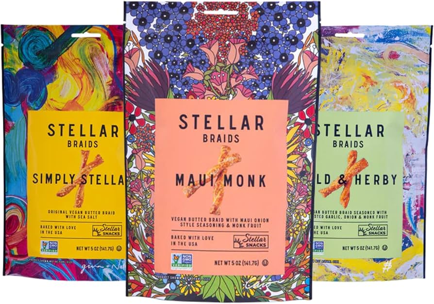 Stellar Snacks - Craft-baked braided pretzels -bold flavor, satisfying crunch, simple ingredients
