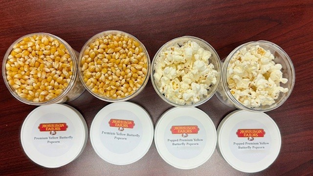 Contrasting High- and Low- Expansion Premium Yellow Butterfly Popcorn.