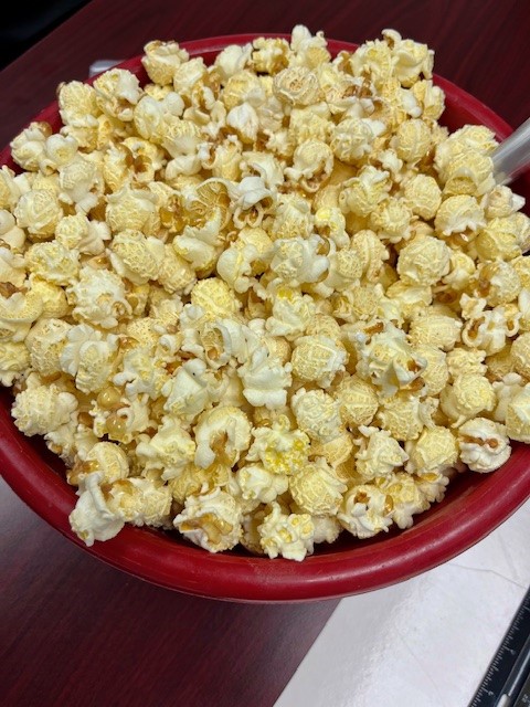 Popped Premium Mushroom Popcorn kernels in a bowl.